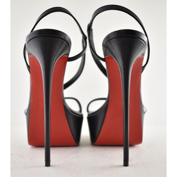 Christian Louboutin Rosalie Alta 150 Black Strap Platform Sandal Heel Pump 41 - Picture 12 of 13